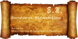 Bernhardt Mirandolina névjegykártya